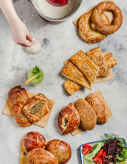Mayalı hamur işleri - poğaça, açma, simit